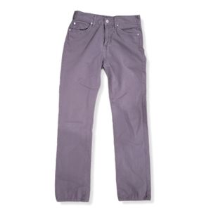 7 For All Mankind Jeans Silvery Blue Purple Slim Fit Colored Denim Size 29